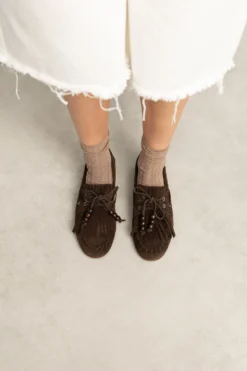 Bruine suède bootschoenen