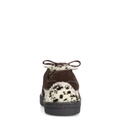 Bruine suède cow print sneakers