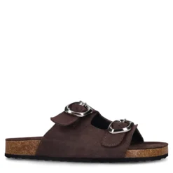 Bruine suède slippers