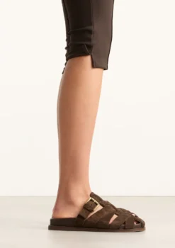 Bruine suède slippers