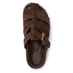 Bruine suède slippers