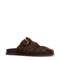 Bruine suède slippers