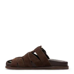 Bruine suède slippers