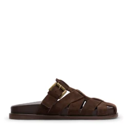 Bruine suède slippers