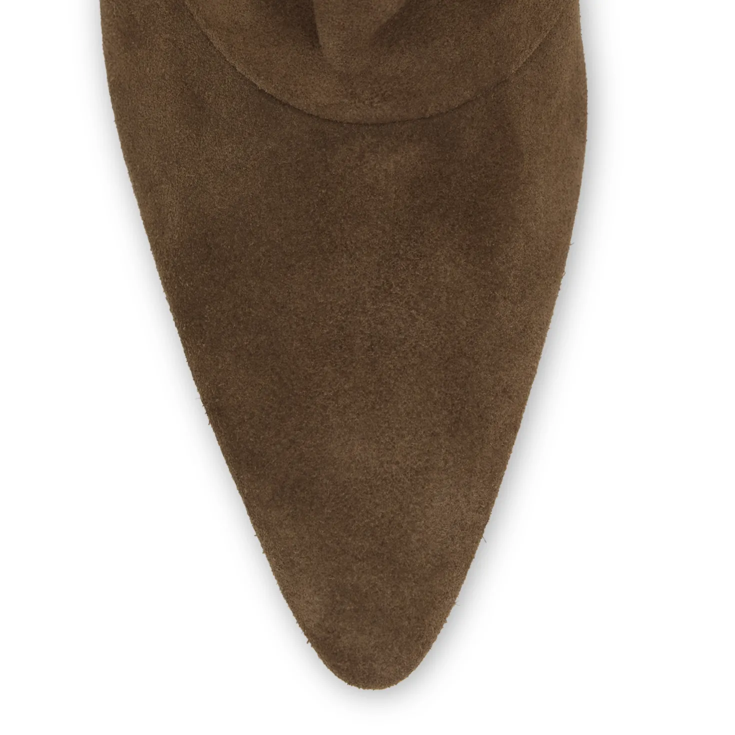 Bruine suède slouchy enkellaarsjes met hak