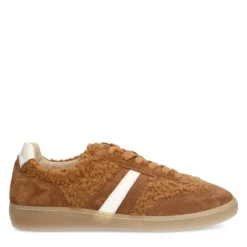 Bruine suède teddy sneakers
