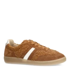 Bruine suède teddy sneakers