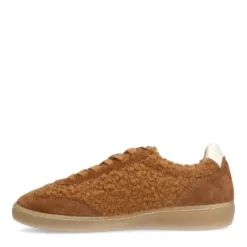 Bruine suède teddy sneakers