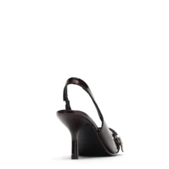 Burgundy buckle slingbacks