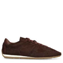 Burgundy pony hair sneakers
