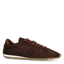 Burgundy pony hair sneakers