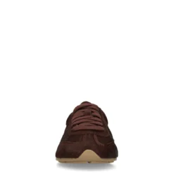 Burgundy pony hair sneakers