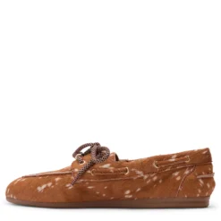Cognac bambi print bootschoenen