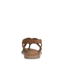 Cognac sandalen met gekruiste bandjes