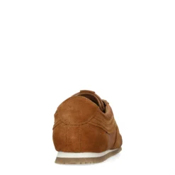 Cognac sneakers met dubbele veters