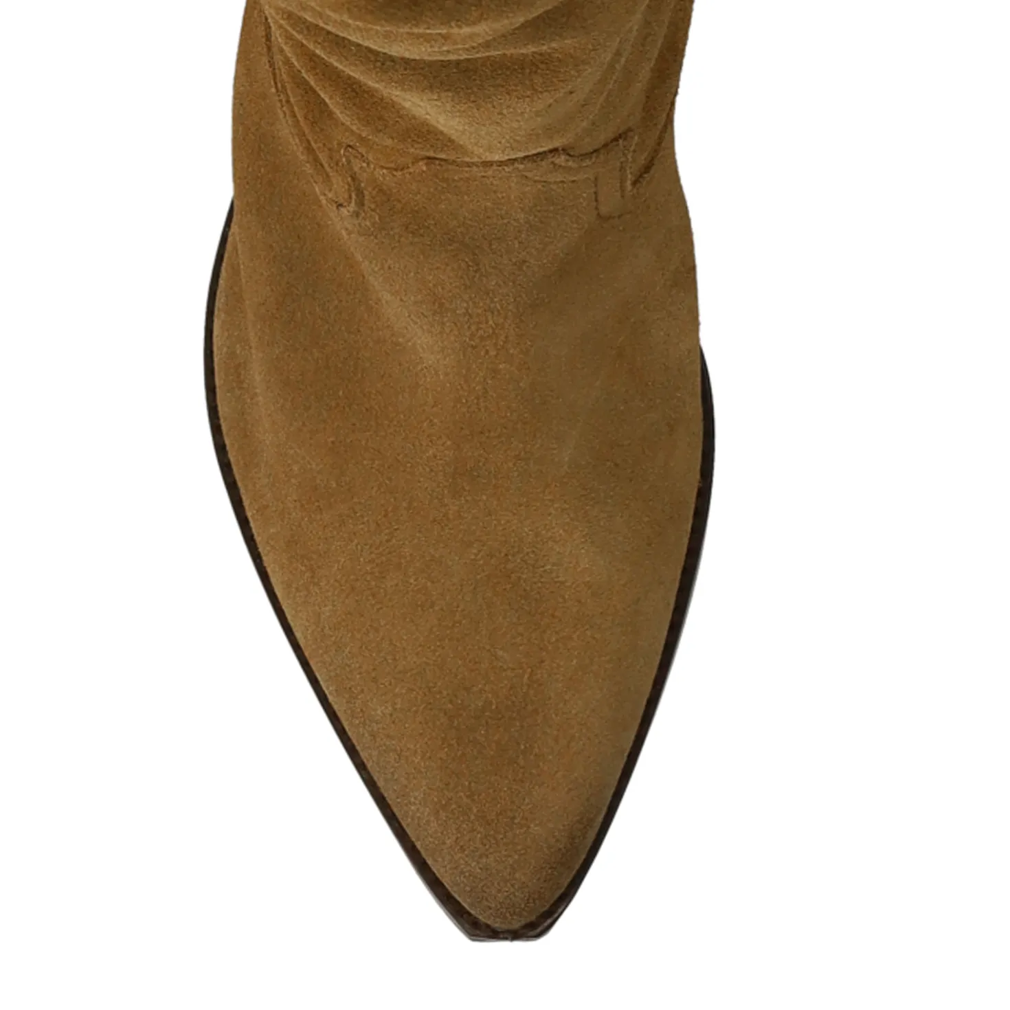 Cognac suède cowboylaarzen
