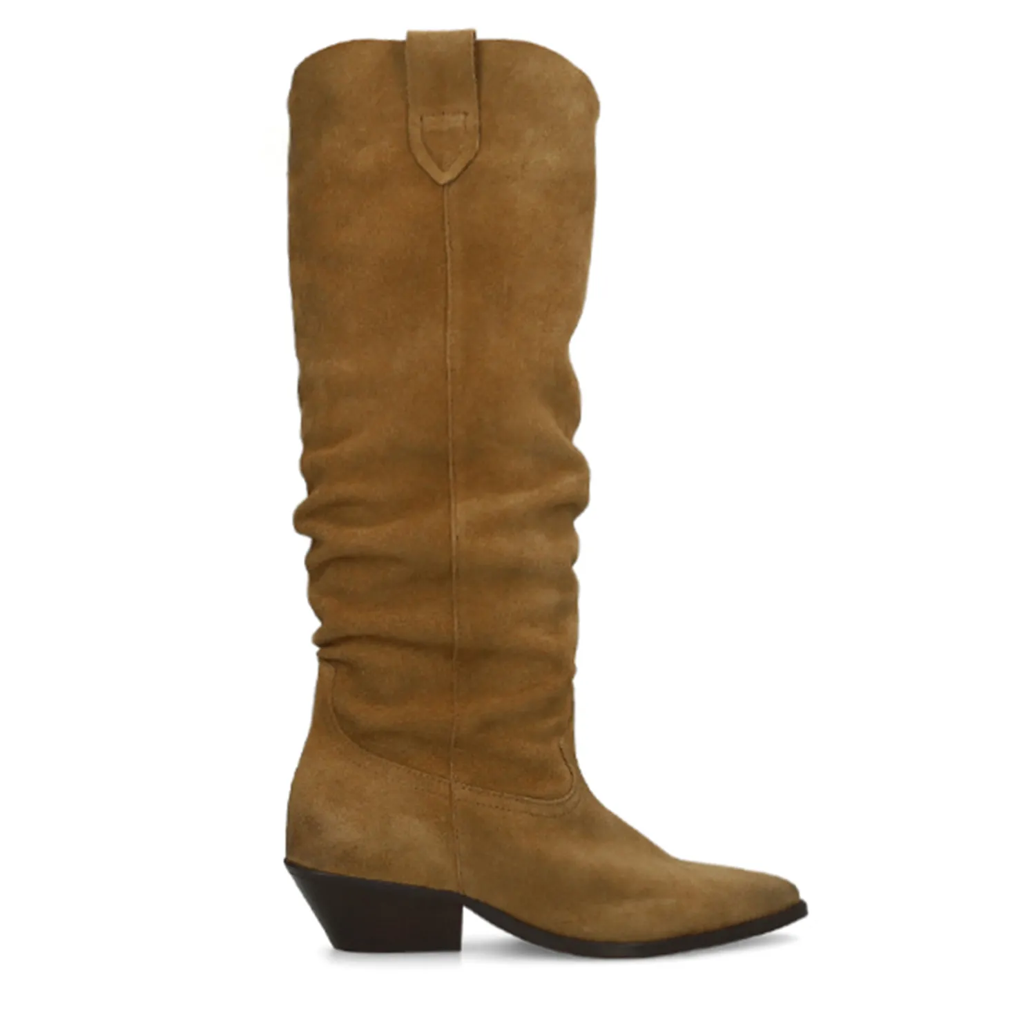 Cognac suède cowboylaarzen