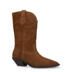 Cognac suède cowboylaarzen