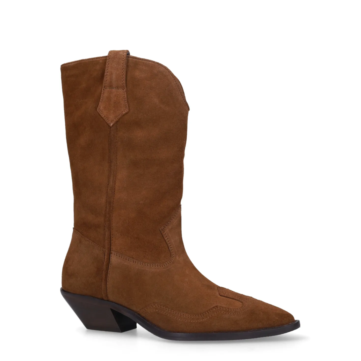 Cognac suède cowboylaarzen