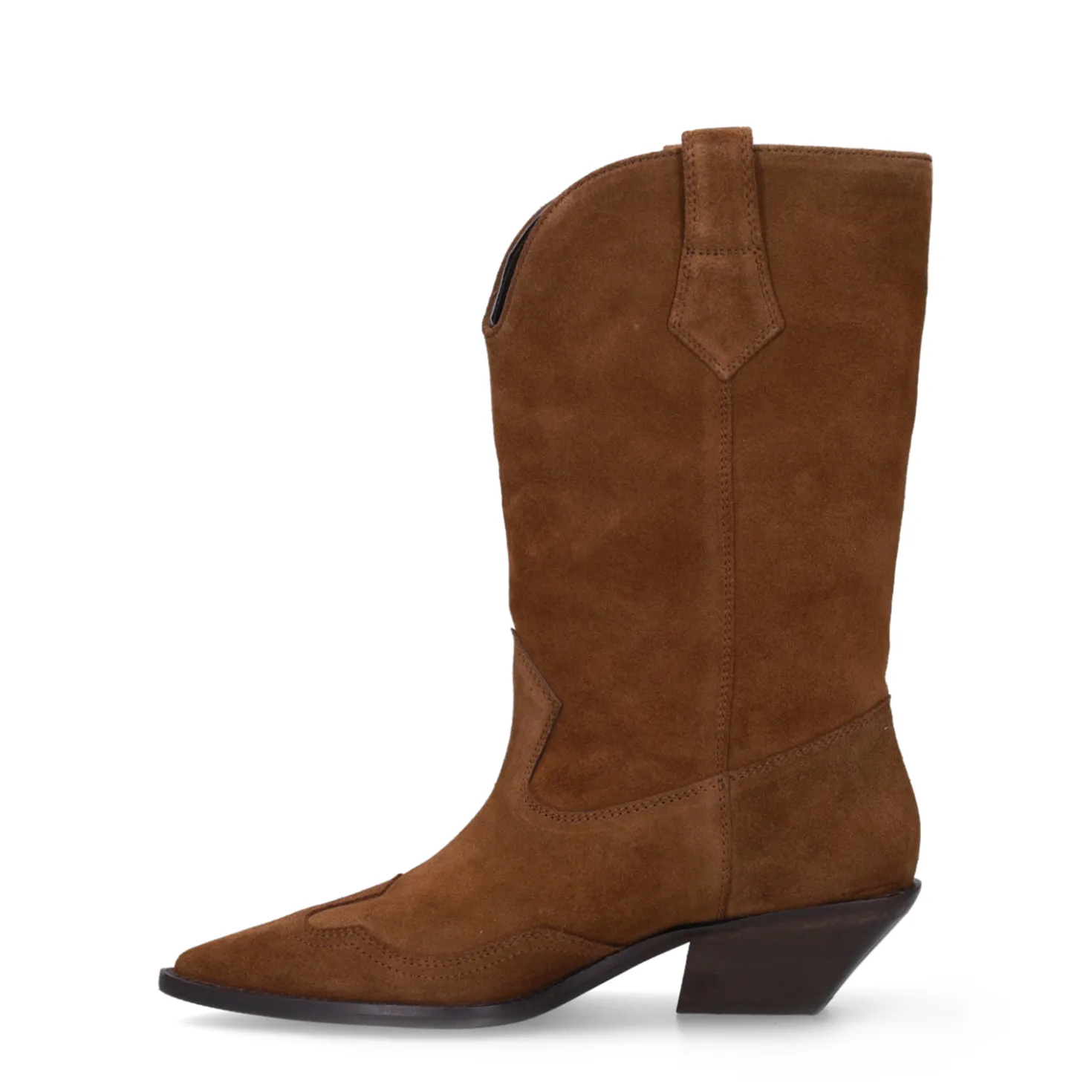 Cognac suède cowboylaarzen