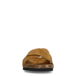 Cognac suède slippers