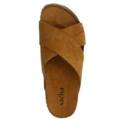 Cognac suède slippers