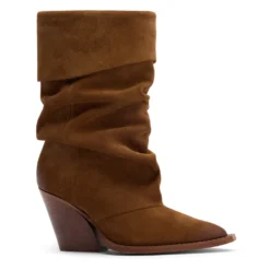 Cognac suède slouchy laarzen