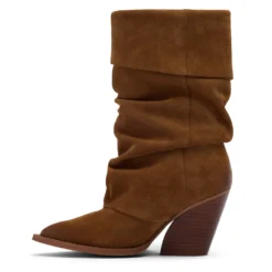 Cognac suède slouchy laarzen