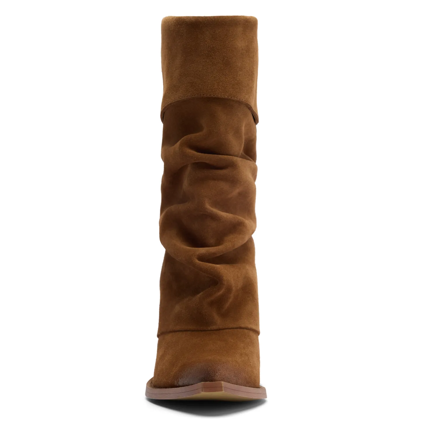 Cognac suède slouchy laarzen