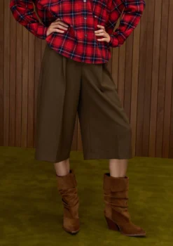 Cognac suède slouchy laarzen