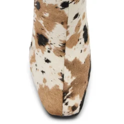 Cow print enkellaarsjes met hak