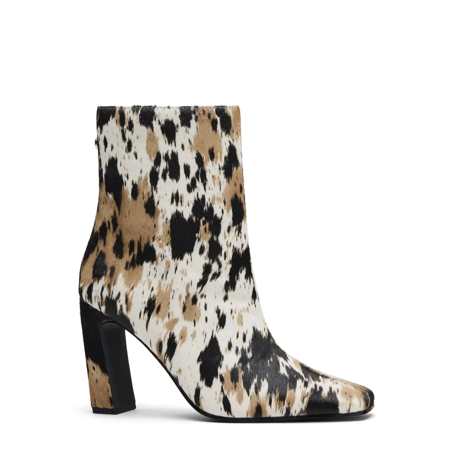 Cow print enkellaarsjes met hak