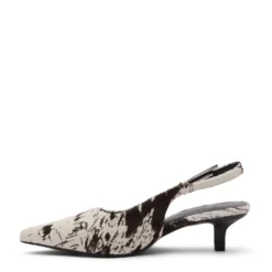 Cow print slingback pumps
