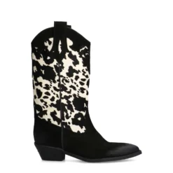 Cow print suède cowboylaarzen