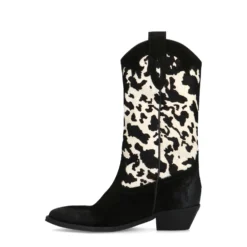 Cow print suède cowboylaarzen