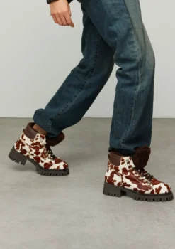 Cow print veterlaarsjes