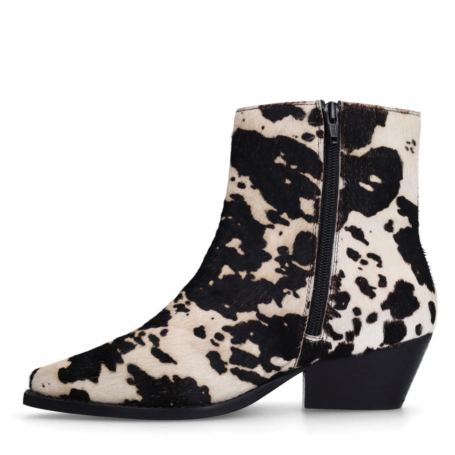 Cow print western enkellaarsjes