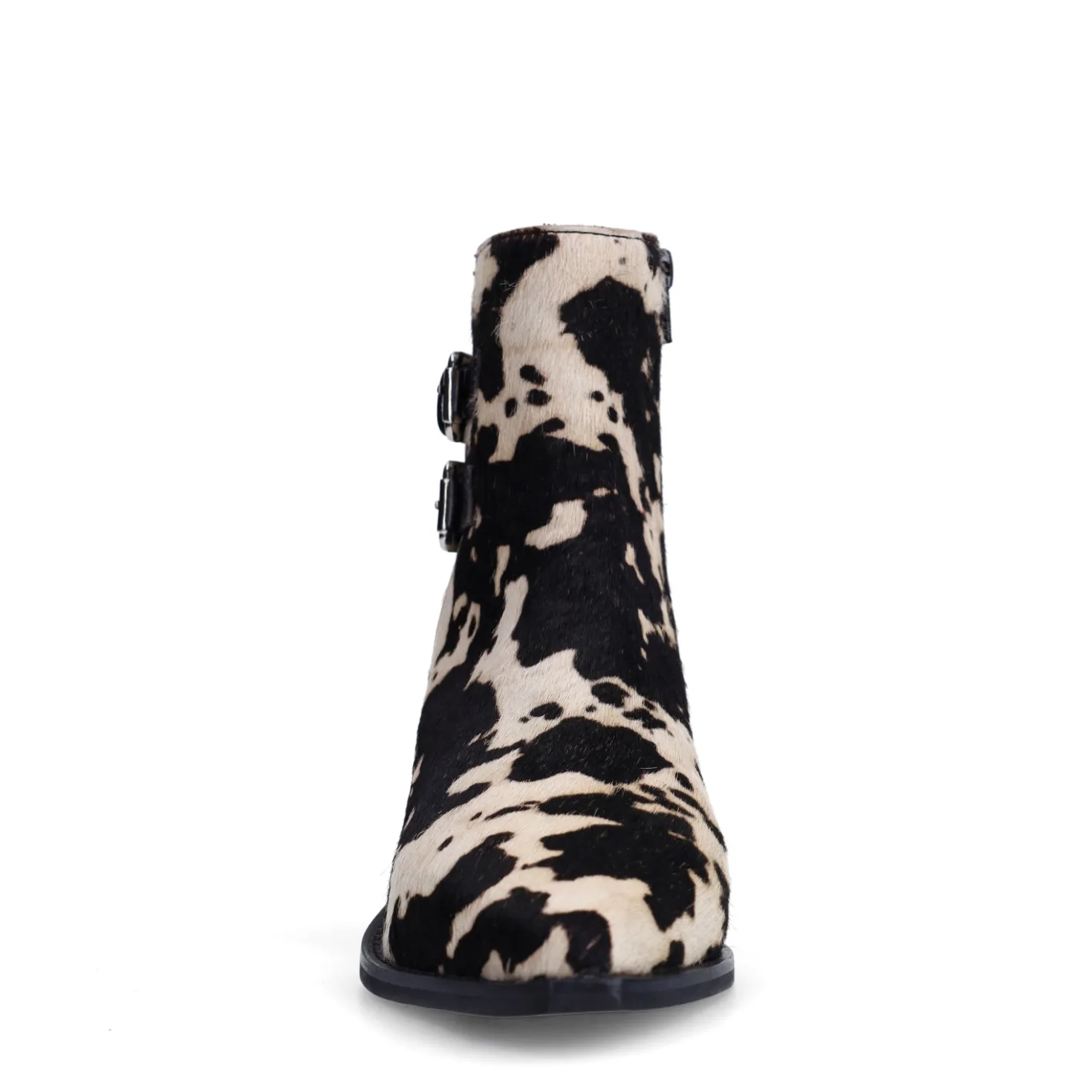 Cow print western enkellaarsjes