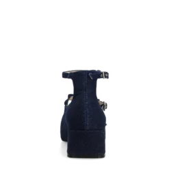 Donkerblauwe denim Mary Jane's