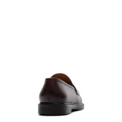 Donkerbruine leren loafers