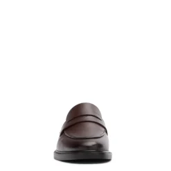 Donkerbruine leren loafers