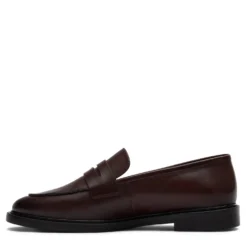 Donkerbruine leren loafers