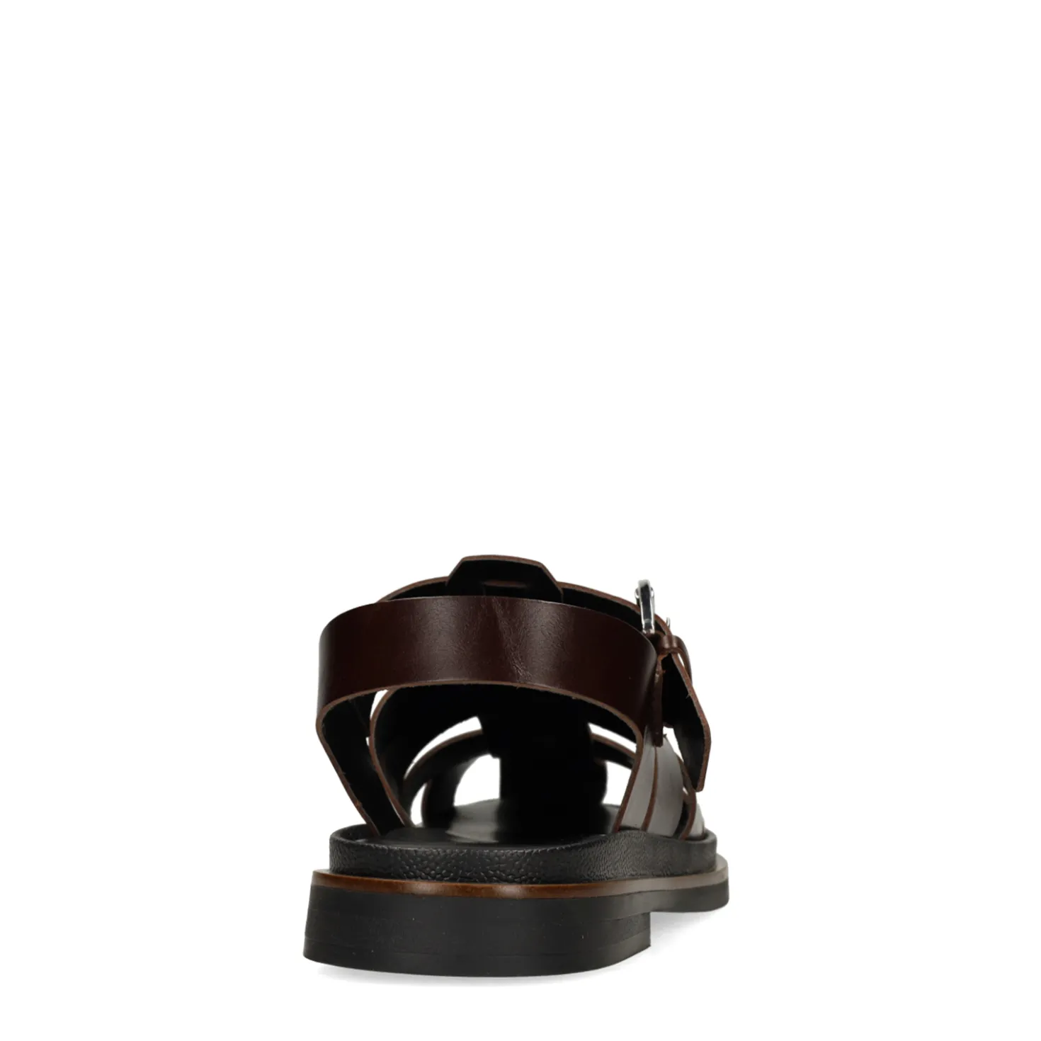 Donkerbruine leren sandalen