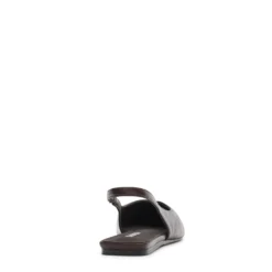 Donkerbruine platte slingbacks