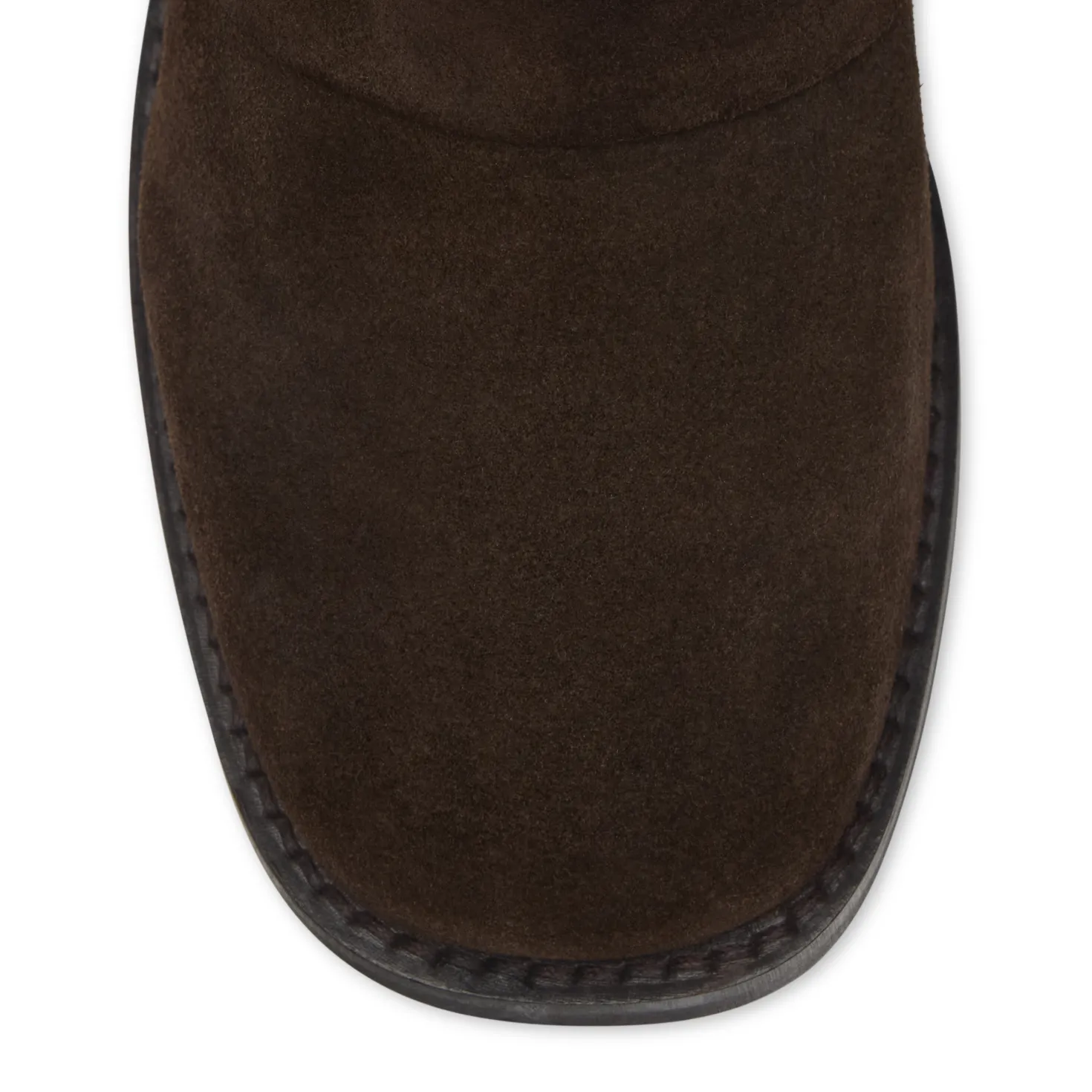 Donkerbruine suède biker boots met flap