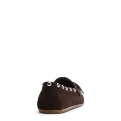 Donkerbruine suède bootschoenen met studs