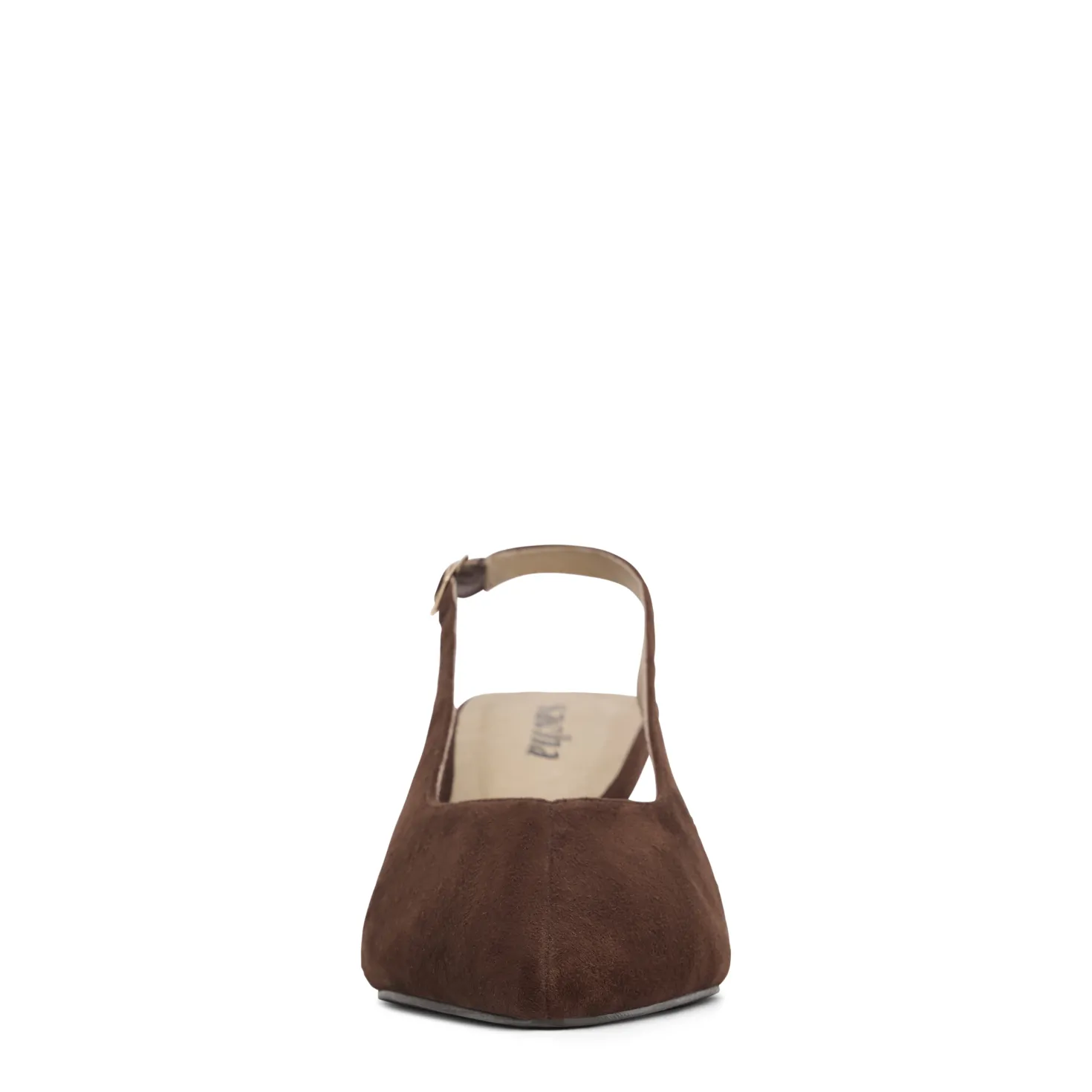 Donkerbruine suède slingback pumps