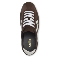 Donkerbruine suède sneakers