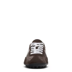 Donkerbruine suède sneakers