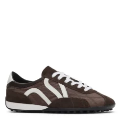 Donkerbruine suède sneakers